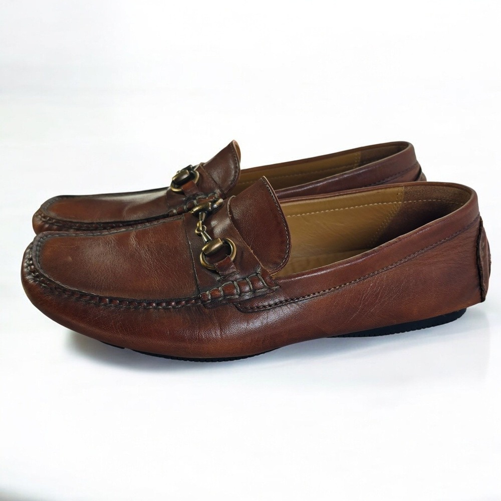 Cole Haan Mens Loafers Brown Leather Horsebit‎ Slip On Driving Shoes Size 9M